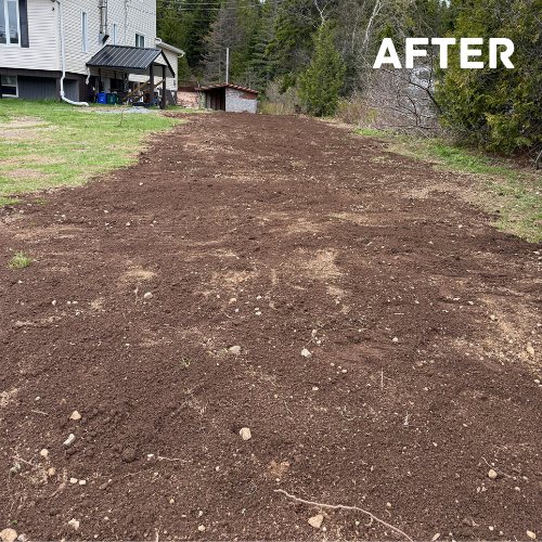 Yard after grading